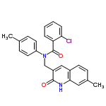 InChI=1/C25H21ClN2O2/c1-16-8-11-20(12-9-16)28(25(30)21-5-3-4-6-22(21)26)15-19-14-18-10-7-17(2)13-23(18)27-24(19)29/h3-14H,15H2,1-2H3,(H,27,29)