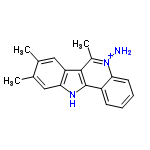 InChI=1/C18H17N3/c1-10-8-14-15(9-11(10)2)20-18-13-6-4-5-7-16(13)21(19)12(3)17(14)18/h4-9H,19H2,1-3H3/p+1