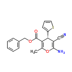 InChI=1/C19H16N2O3S/c1-12-16(19(22)23-11-13-6-3-2-4-7-13)17(15-8-5-9-25-15)14(10-20)18(21)24-12/h2-9,17H,11,21H2,1H3/t17-/m0/s1