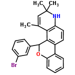 InChI=1/C25H22BrNO/c1-15-14-25(2,3)27-20-12-11-19-18-9-4-5-10-21(18)28-24(23(19)22(15)20)16-7-6-8-17(26)13-16/h4-14,24,27H,1-3H3