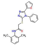 InChI=1/C22H20N4O2S/c1-15-8-6-9-16(2)20(15)23-19(27)14-29-22-25-24-21(18-12-7-13-28-18)26(22)17-10-4-3-5-11-17/h3-13H,14H2,1-2H3,(H,23,27)