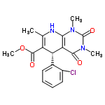 InChI=1/C18H18ClN3O4/c1-9-12(17(24)26-4)13(10-7-5-6-8-11(10)19)14-15(20-9)21(2)18(25)22(3)16(14)23/h5-8,13,20H,1-4H3/t13-/m1/s1