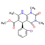 InChI=1/C18H18ClN3O4/c1-9-12(17(24)26-4)13(10-7-5-6-8-11(10)19)14-15(20-9)21(2)18(25)22(3)16(14)23/h5-8,13,20H,1-4H3/t13-/m0/s1