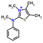 InChI=1/C13H17N2S/c1-10-11(2)16-13(14(10)3)15(4)12-8-6-5-7-9-12/h5-9H,1-4H3/q+1