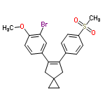 InChI=1/C21H21BrO3S/c1-25-20-8-5-15(11-19(20)22)18-13-21(9-10-21)12-17(18)14-3-6-16(7-4-14)26(2,23)24/h3-8,11H,9-10,12-13H2,1-2H3