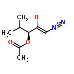 InChI=1/C8H12N2O3/c1-5(2)8(13-6(3)11)7(12)4-10-9/h4-5,8H,1-3H3/b7-4-/t8-/m0/s1