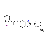 InChI=1/C21H15BrN2O2/c1-13-5-4-6-14(11-13)21-24-18-12-15(9-10-19(18)26-21)23-20(25)16-7-2-3-8-17(16)22/h2-12H,1H3,(H,23,25)