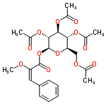 InChI=1/C24H28O12/c1-13(25)31-12-19-20(32-14(2)26)21(33-15(3)27)22(34-16(4)28)24(35-19)36-23(29)18(30-5)11-17-9-7-6-8-10-17/h6-11,19-22,24H,12H2,1-5H3/b18-11+/t19-,20-,21+,22-,24+/m1/s1