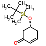 InChI=1/C12H22O2Si/c1-12(2,3)15(4,5)14-11-8-6-7-10(13)9-11/h6-7,11H,8-9H2,1-5H3/t11-/m1/s1