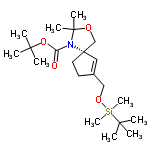 InChI=1/C21H39NO4Si/c1-18(2,3)26-17(23)22-20(7,8)24-15-21(22)12-11-16(13-21)14-25-27(9,10)19(4,5)6/h13H,11-12,14-15H2,1-10H3/t21-/m0/s1