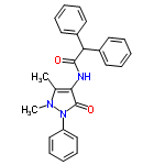 InChI=1/C25H23N3O2/c1-18-23(25(30)28(27(18)2)21-16-10-5-11-17-21)26-24(29)22(19-12-6-3-7-13-19)20-14-8-4-9-15-20/h3-17,22H,1-2H3,(H,26,29)