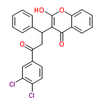 InChI=1/C24H16Cl2O4/c25-18-11-10-15(12-19(18)26)20(27)13-17(14-6-2-1-3-7-14)22-23(28)16-8-4-5-9-21(16)30-24(22)29/h1-12,17,29H,13H2