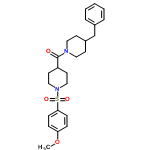 InChI=1/C25H32N2O4S/c1-31-23-7-9-24(10-8-23)32(29,30)27-17-13-22(14-18-27)25(28)26-15-11-21(12-16-26)19-20-5-3-2-4-6-20/h2-10,21-22H,11-19H2,1H3