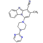 InChI=1/C21H19N7/c1-15-13-19(26-9-11-27(12-10-26)21-23-7-4-8-24-21)28-18-6-3-2-5-17(18)25-20(28)16(15)14-22/h2-8,13H,9-12H2,1H3