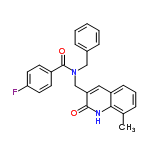 InChI=1/C25H21FN2O2/c1-17-6-5-9-20-14-21(24(29)27-23(17)20)16-28(15-18-7-3-2-4-8-18)25(30)19-10-12-22(26)13-11-19/h2-14H,15-16H2,1H3,(H,27,29)