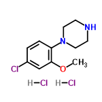 InChI=1/C11H15ClN2O.2ClH/c1-15-11-8-9(12)2-3-10(11)14-6-4-13-5-7-14;;/h2-3,8,13H,4-7H2,1H3;2*1H