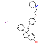 InChI=1/C30H31NO2.ClH/c32-24-10-13-28-23(20-24)14-15-30(28)21-27(26-6-2-3-7-29(26)30)22-8-11-25(12-9-22)33-19-18-31-16-4-1-5-17-31;/h2-3,6-13,20-21,32H,1,4-5,14-19H2;1H/t30-;/m0./s1