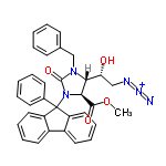 InChI=1/C33H29N5O4/c1-42-31(40)30-29(28(39)20-35-36-34)37(21-22-12-4-2-5-13-22)32(41)38(30)33(23-14-6-3-7-15-23)26-18-10-8-16-24(26)25-17-9-11-19-27(25)33/h2-19,28-30,39H,20-21H2,1H3/t28-,29-,30+/m1/s1