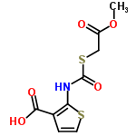 InChI=1/C9H9NO5S2/c1-15-6(11)4-17-9(14)10-7-5(8(12)13)2-3-16-7/h2-3H,4H2,1H3,(H,10,14)(H,12,13)