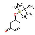 InChI=1/C12H22O2Si/c1-12(2,3)15(4,5)14-11-8-6-7-10(13)9-11/h6-7,11H,8-9H2,1-5H3/t11-/m0/s1