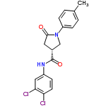 InChI=1/C18H16Cl2N2O2/c1-11-2-5-14(6-3-11)22-10-12(8-17(22)23)18(24)21-13-4-7-15(19)16(20)9-13/h2-7,9,12H,8,10H2,1H3,(H,21,24)/t12-/m1/s1