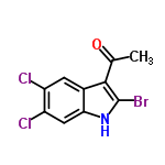 InChI=1/C10H6BrCl2NO/c1-4(15)9-5-2-6(12)7(13)3-8(5)14-10(9)11/h2-3,14H,1H3