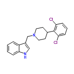 InChI=1/C20H20Cl2N2/c21-17-5-3-6-18(22)20(17)14-8-10-24(11-9-14)13-15-12-23-19-7-2-1-4-16(15)19/h1-7,12,14,23H,8-11,13H2