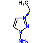 InChI=1/C4H9N4/c1-2-7-3-4-8(5)6-7/h3-4H,2H2,1H3,(H2,5,6)/q+1