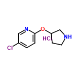 InChI=1/C9H11ClN2O.2ClH/c10-7-1-2-9(12-5-7)13-8-3-4-11-6-8;;/h1-2,5,8,11H,3-4,6H2;2*1H