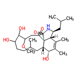 InChI=1/C25H39NO6/c1-12(2)9-17-21-14(4)15(5)22(29)16-10-13(3)7-8-18(27)23(30)19(32-6)11-20(28)25(16,21)24(31)26-17/h10,12,16-19,21-23,27,29-30H,7-9,11H2,1-6H3,(H,26,31)/b13-10+/t16-,17-,18?,19?,21-,22-,23?,25+/m0/s1