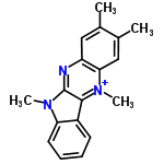 InChI=1/C18H18N3/c1-11-9-14-16(10-12(11)2)20(3)17-13-7-5-6-8-15(13)21(4)18(17)19-14/h5-10H,1-4H3/q+1