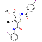 InChI=1/C21H16F2N2O4S/c1-11-16(21(28)29-2)20(25-18(26)12-7-9-13(22)10-8-12)30-17(11)19(27)24-15-6-4-3-5-14(15)23/h3-10H,1-2H3,(H,24,27)(H,25,26)