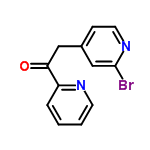 InChI=1/C12H9BrN2O/c13-12-8-9(4-6-15-12)7-11(16)10-3-1-2-5-14-10/h1-6,8H,7H2