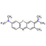 InChI=1/C17H20N3S/c1-11-8-14-17(10-15(11)20(4)5)21-16-9-12(19(2)3)6-7-13(16)18-14/h6-10H,1-5H3/q+1