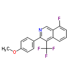 InChI=1/C17H11F4NO/c1-23-11-7-5-10(6-8-11)16-15(17(19,20)21)12-3-2-4-14(18)13(12)9-22-16/h2-9H,1H3