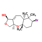 InChI=1/C15H23BrO3/c1-14(2)11-5-4-9-10(8-18-13(9)17)19-15(11,3)7-6-12(14)16/h4,10-13,17H,5-8H2,1-3H3/t10-,11-,12-,13+,15-/m0/s1