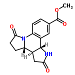 InChI=1/C16H16N2O4/c1-22-16(21)8-2-3-11-9(6-8)15-10(7-13(19)17-15)12-4-5-14(20)18(11)12/h2-3,6,10,12,15H,4-5,7H2,1H3,(H,17,19)/t10-,12-,15-/m0/s1