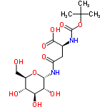 InChI=1/C15H26N2O10/c1-15(2,3)27-14(25)16-6(13(23)24)4-8(19)17-12-11(22)10(21)9(20)7(5-18)26-12/h6-7,9-12,18,20-22H,4-5H2,1-3H3,(H,16,25)(H,17,19)(H,23,24)/t6-,7+,9+,10-,11+,12-/m0/s1