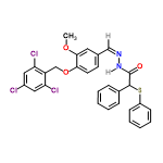 InChI=1/C29H23Cl3N2O3S/c1-36-27-14-19(12-13-26(27)37-18-23-24(31)15-21(30)16-25(23)32)17-33-34-29(35)28(20-8-4-2-5-9-20)38-22-10-6-3-7-11-22/h2-17,28H,18H2,1H3,(H,34,35)/b33-17-