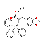 InChI=1/C30H26NO4P/c1-2-33-30(32)27(20-23-18-19-28-29(21-23)35-22-34-28)31-36(24-12-6-3-7-13-24,25-14-8-4-9-15-25)26-16-10-5-11-17-26/h3-21H,2,22H2,1H3/b27-20-