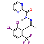 InChI=1/C13H7Cl2F3N4O/c14-9-3-2-8(13(16,17)18)7(10(9)15)6-21-22-12(23)11-19-4-1-5-20-11/h1-6H,(H,22,23)/b21-6-