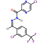 InChI=1/C13H7Cl2F3N4O/c14-9-3-8(13(16,17)18)2-1-7(9)4-21-22-12(23)10-5-20-11(15)6-19-10/h1-6H,(H,22,23)/b21-4-