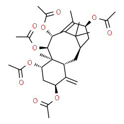 ChemSpider 2D Image | (5alpha,7beta,9alpha,10beta,13alpha)-Taxa-4(20),11-diene-5,7,9,10,13-pentayl pentaacetate | C30H42O10