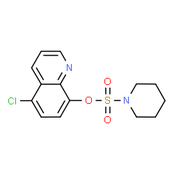 ChemSpider 2D Image | 5-Chloro-8-quinolinyl 1-piperidinesulfonate | C14H15ClN2O3S
