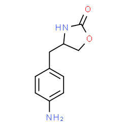 ChemSpider 2D Image | 4-(4-Aminobenzyl)-1,3-oxazolidin-2-one | C10H12N2O2