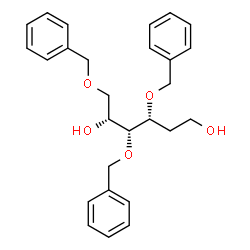 ChemSpider 2D Image | 3,4,6-Tri-O-benzyl-2-deoxy-D-arabino-hexitol | C27H32O5