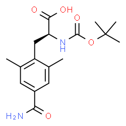 ChemSpider 2D Image | 4-Carbamoyl-2,6-dimethyl-N-{[(2-methyl-2-propanyl)oxy]carbonyl}-L-phenylalanine | C17H24N2O5