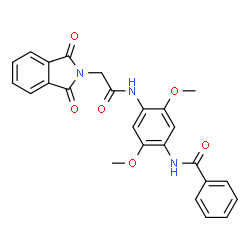 ChemSpider 2D Image | N-(4-{[(1,3-Dioxo-1,3-dihydro-2H-isoindol-2-yl)acetyl]amino}-2,5-dimethoxyphenyl)benzamide | C25H21N3O6