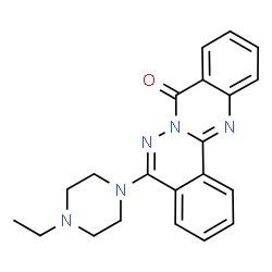 ChemSpider 2D Image | 5-(4-Ethylpiperazin-1-yl)-8H-phthalazino[1,2-b]quinazolin-8-one | C21H21N5O