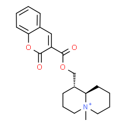 ChemSpider 2D Image | (1S,9aR)-5-Methyl-1-({[(2-oxo-2H-chromen-3-yl)carbonyl]oxy}methyl)octahydro-2H-quinolizinium | C21H26NO4